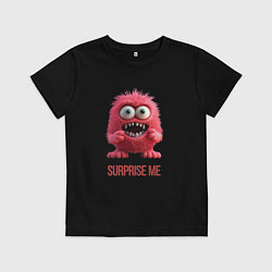 Футболка хлопковая детская SurpriseMe, цвет: черный