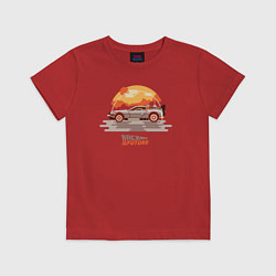 Футболка хлопковая детская Back to the future sun, цвет: красный
