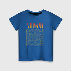 Футболка хлопковая детская Nirvana лого, цвет: синий