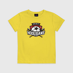 Футболка хлопковая детская Spirit hooligans, цвет: желтый