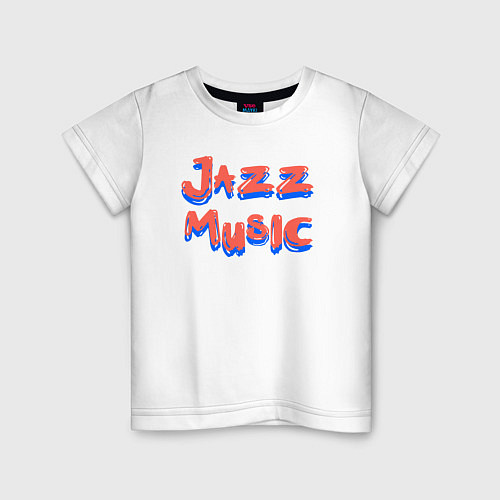 Детская футболка Music jazz / Белый – фото 1