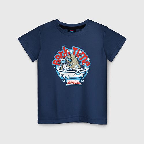 Детская футболка Время купания Годзиллы / Тёмно-синий – фото 1