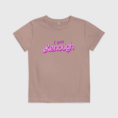 Детская футболка I am kenough barbie / Пыльно-розовый – фото 1
