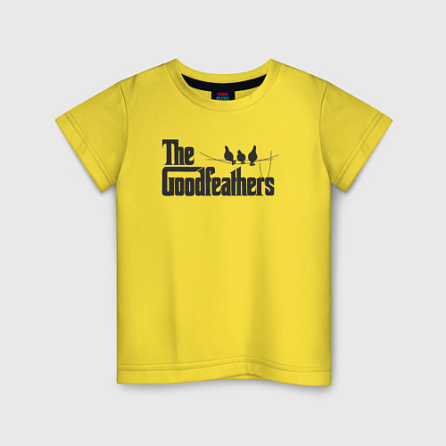 Детская футболка Хорошие перья / Желтый – фото 1
