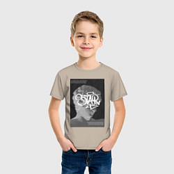 Футболка хлопковая детская Антиной star, цвет: миндальный — фото 2