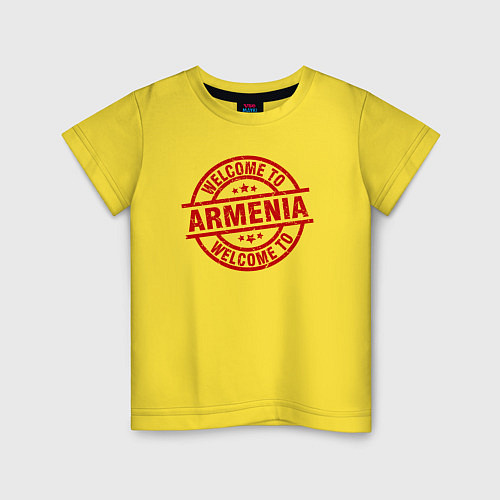 Детская футболка Добро пожаловать в Армению / Желтый – фото 1