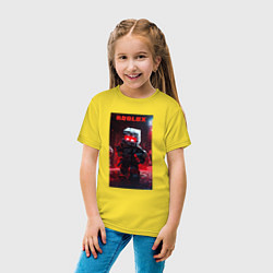 Футболка хлопковая детская Roblox red style, цвет: желтый — фото 2