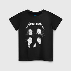 Футболка хлопковая детская Metallica band, цвет: черный