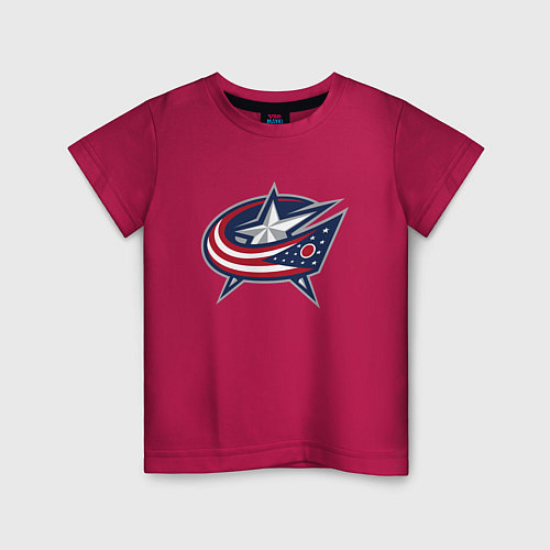 Детская футболка Columbus blue jackets - hockey team - emblem / Маджента – фото 1