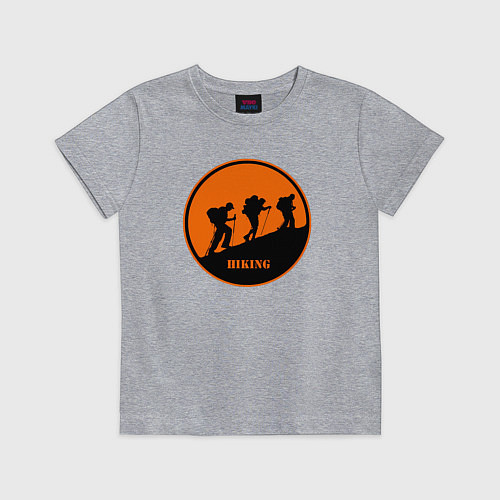 Детская футболка Туристы идущие в гору / Меланж – фото 1