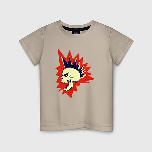 Детская футболка Scream punk / Миндальный – фото 1