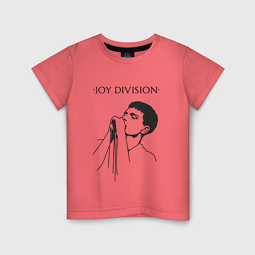 Детская футболка Йен Кёртис Joy Division / Коралловый – фото 1