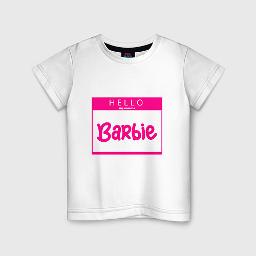 Детская футболка Hello my name is Barbie / Белый – фото 1