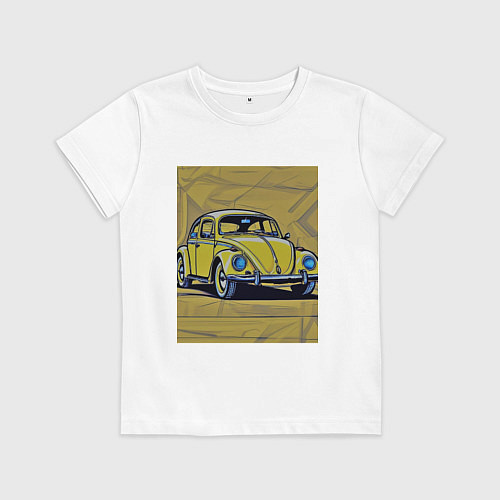 Детская футболка Авто Жук / Белый – фото 1