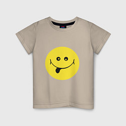 Детская футболка Круглый желтый смайл