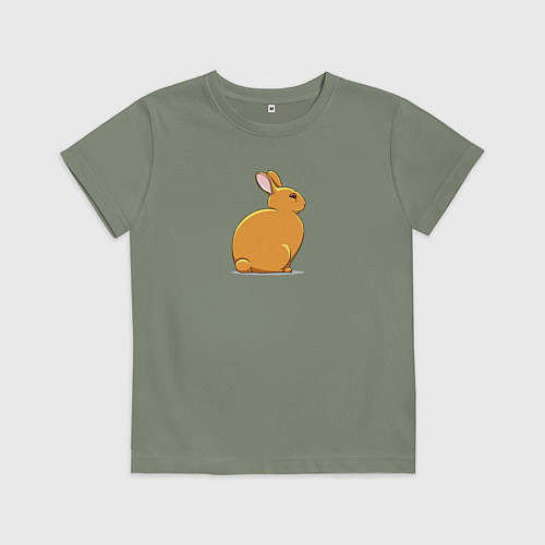 Детская футболка Заяц сзади / Авокадо – фото 1