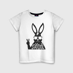 Детская футболка Stay cool rabbit