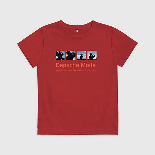 Детская футболка Depeche Mode - World In My Eyes Single / Красный – фото 1