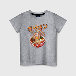 Футболка хлопковая детская Ramen Рамен, цвет: меланж