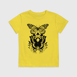 Детская футболка Две бабочки - татуировка