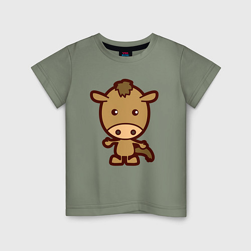 Детская футболка Маленький жеребёнок / Авокадо – фото 1