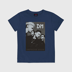 Футболка хлопковая детская Depeche Mode 90 Violator, цвет: тёмно-синий