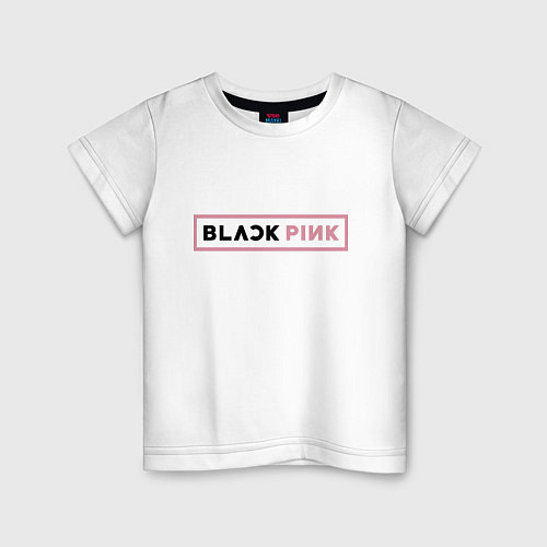 Детская футболка Black pink - emblem / Белый – фото 1