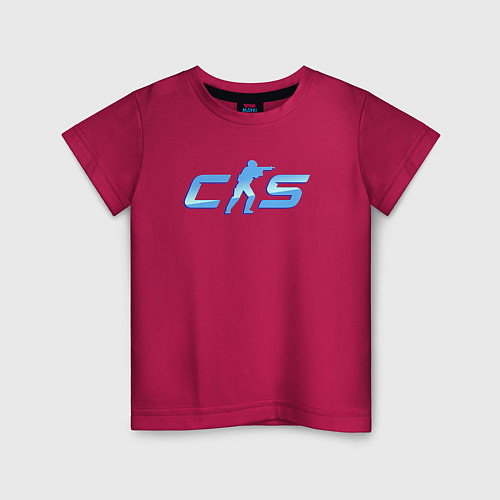 Детская футболка CS2 blue logo / Маджента – фото 1