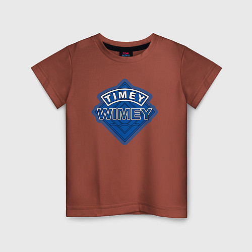 Детская футболка Timey wimey / Кирпичный – фото 1