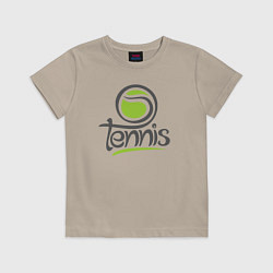 Футболка хлопковая детская Tennis ball, цвет: миндальный