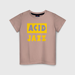 Футболка хлопковая детская Acid jazz, цвет: пыльно-розовый