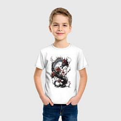 Футболка хлопковая детская Древесный дракон - дух леса, цвет: белый — фото 2