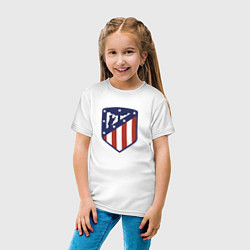Футболка хлопковая детская Atletico Madrid FC, цвет: белый — фото 2