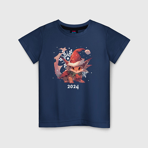 Детская футболка Happy Dragon year 2024 / Тёмно-синий – фото 1