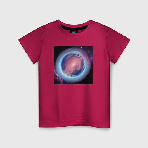 Детская футболка Планета из космоса / Маджента – фото 1