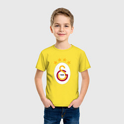 Футболка хлопковая детская Galatasaray fc sport, цвет: желтый — фото 2