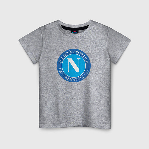 Детская футболка Napoli fc sport / Меланж – фото 1