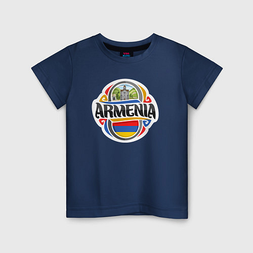 Детская футболка Adventure Armenia / Тёмно-синий – фото 1