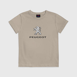 Футболка хлопковая детская Peugeot sport auto, цвет: миндальный