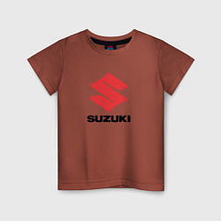Футболка хлопковая детская Suzuki sport auto, цвет: кирпичный