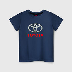 Футболка хлопковая детская Toyota sport auto brend, цвет: тёмно-синий