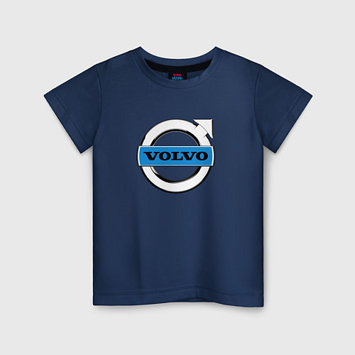 Детская футболка Volvo sport auto brend / Тёмно-синий – фото 1