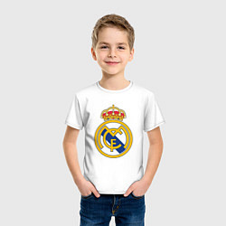 Футболка хлопковая детская Real madrid fc sport, цвет: белый — фото 2