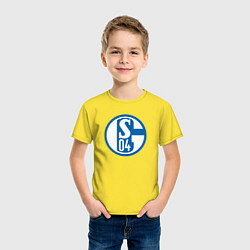 Футболка хлопковая детская Schalke 04 fc club, цвет: желтый — фото 2