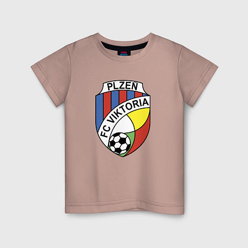 Детская футболка Viktoria fc sport / Пыльно-розовый – фото 1