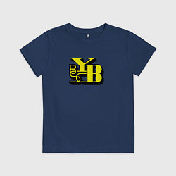 Футболка хлопковая детская Young Boys sport fc, цвет: тёмно-синий