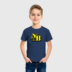 Футболка хлопковая детская Young Boys sport fc, цвет: тёмно-синий — фото 2