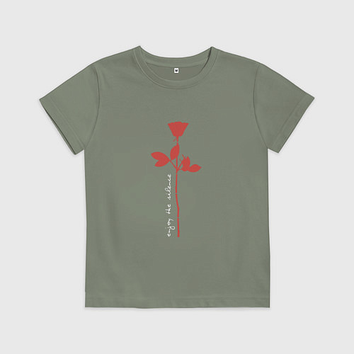 Детская футболка Depeche Mode - Enjoy The Silence Rose / Авокадо – фото 1