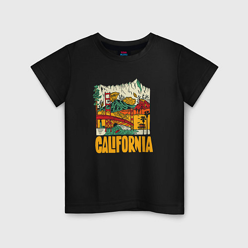 Детская футболка California mountains / Черный – фото 1