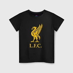 Футболка хлопковая детская Liverpool sport fc, цвет: черный